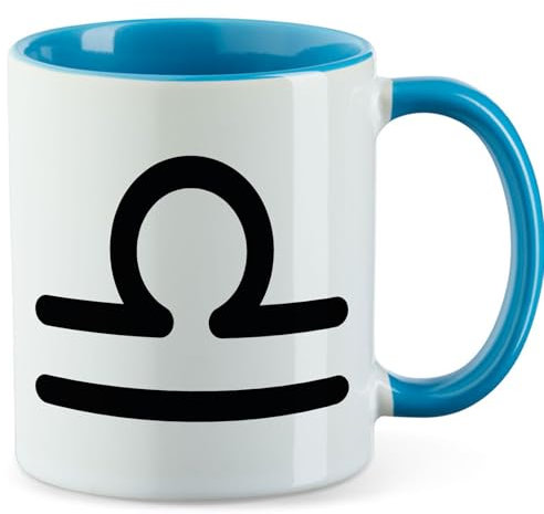 Huuraa Becher Waage Sternzeichen Zeichen Geschenk 330ml Blau Waage Geschenkidee