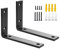 SAYAYO 2 Pièces Équerre Étagère Murale Charge Lourde, Supports d'Étagère Métal 5MM d'Épaisseur à Angle Droit de 90°, Fixation Flottante Support pour Salon Chambre Cuisine, 150MM * 100MM, Noir