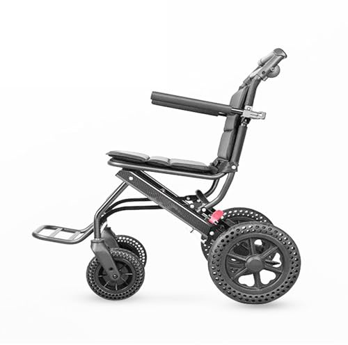 Geländegängiger, ultraleichter Sportrollstuhl, faltbar, verstellbare Fußstütze und Sitzhöhe, Handbremsen, geeignet for Jugendliche, Erwachsene und Senioren(Blue2,Seat width 40cm/15.74in)