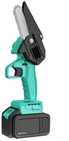 Motosierra, Mini motosierra de litio de 6 pulgadas motosierra con motosierra pequeña motosierra registra de cadenas de podar jardín herramientas de jardinería Motosierra,mini Motosierra(2)