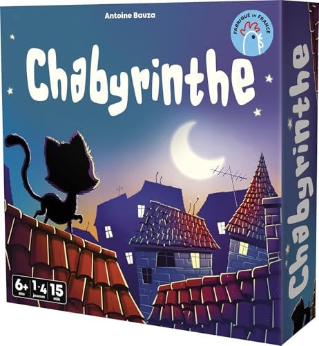 Asmodee - CHABYRINTHE – Familienspiel für Kinder ab 6 Jahren – Kartenspiel Made in France – Reflexion & Taktik – Finden Sie den Ausgang des Labyrinths – 1 bis 4 Spieler – 30 Minuten – auf Französisch