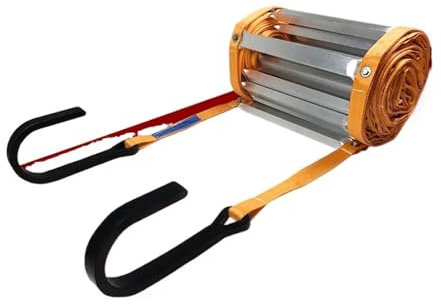 WJLYDM Feuertreppe Strickleiter Feuerleiter, Strickleiter aus Aluminiumlegierung, isolierte Strickleiter, technisches Gerüst FüR Fenster Und Balkon(5m)