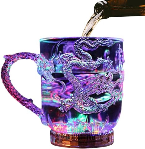 Gobelets Lumineux À Couleur Changeante – Gobelets Phosphorescents | Verres LED Qui Brillent Dans L'eau, Gobelets À Boisson Lumineux, Gobelets Flash Pour Noël, Halloween, Vacances