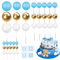 44 Stück Tortendeko Kugeln Bär, Tortendeko Taufe Set, DIY Kuchen Kugeln Dekoration, Gender Reveal Partyzubehör & Geburtstagsdekoration für Jungen Mädchen Geburtstag Party Baby Dusche (Blau)
