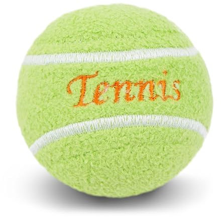 Lullaberry 6,5 cm Mein erster Tennisball – Plüsch-Babyrassel Spielzeug – sicheres weiches Sportspielzeug für Säuglinge Jungen und Mädchen