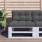 LAPOOH Palettenkissen Anthrazit 80x40x12 cm Stoff, Sitzkissen Outdoor, Ersatzkissen Für Rattanmöbel, Sonnenliege Kissen, Paletten Polster, Schaukelstuhlkissen - 360601