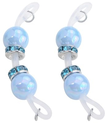 AceFun Brustwarzenpiercing fake Verstellbarer nipple piercing UV Silikon Fake nippelschmuck ohne piercing für frauen Non Piercing Nippelpiercing Rave Accessoires Körperschmuck ring Süßigkeiten Stil
