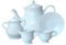 Yardwe 1 Satz Satz Tee Set puppenhaus Geschirr puppenhaus küchenzubehör Mini Küchenset Teeservice für Metall Tee-Set Miniküche Teetasse Mini-Dinge Legierung Sky-Blue