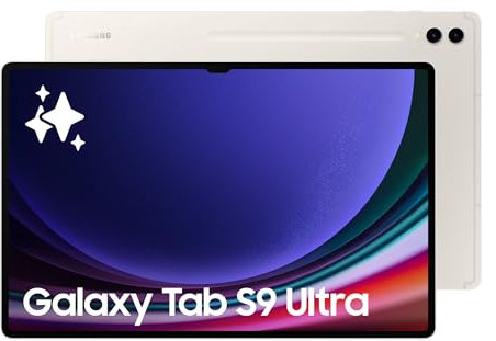 Samsung Galaxy Tab S9 Ultra 5G Android Tablet, 256GB Storage, S Pen Included, Unlocked, Beige, 3 Year Samsung Extended Warranty (UK Version) (Renewed)