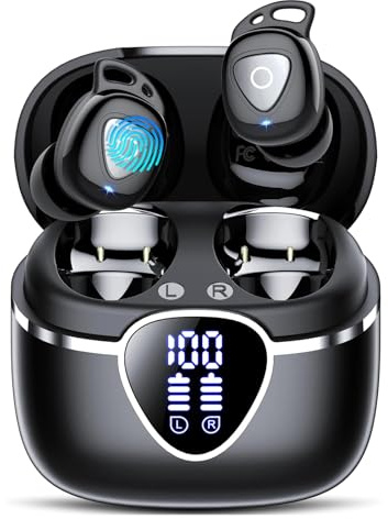 Wireless Earbuds, 2026 Bluetooth 5.4 Earphones in Ear with HiFi Stereo Deep Bass, Bluetooth Earbuds with 4 ENC Noise Cancelling Mic, 40H Clear Calls Wireless Earphones, IP7 Waterproof Dual LED Display