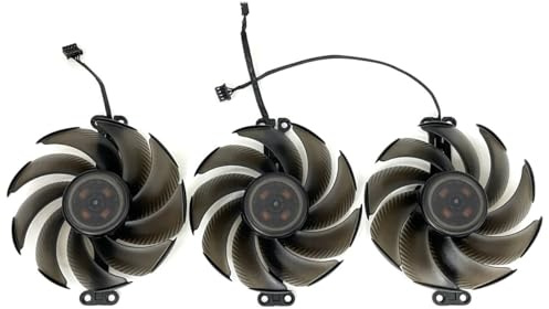 ZHCYAOZ Laptop parts RTX4090 90mm TH9520B2H-PCB01 Cooling Fan for Palit RTX 4070 Ti 4080 4090 for GameRock for GamingPro for JetStream OC Graphics Card Cooler(Black 3-Fan)