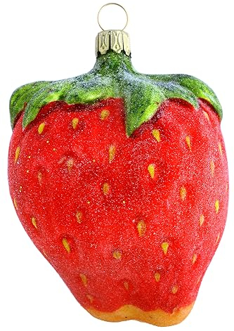 HAMBURGER WEIHNACHTSKONTOR® - Christbaumschmuck Obst Erdbeere