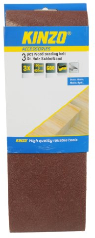 KINZO Wood Sanding Belt 3-teilig g80, 71755