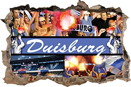 Ultras Duisburg Collage, 3D Wandsticker Format: 62x42cm, Wanddekoration