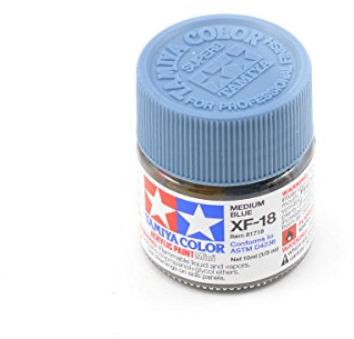 Tamiya 81718 - Pintura Acrílica Mini, Mate Azul Frasco de 10 ml, XF-18