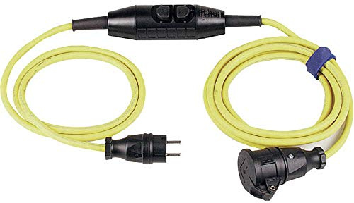 Sirox 344.404-5.05 Strom Verlängerungskabel 16A Gelb, Schwarz 4.50m mit PRCD