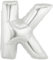 Grabo EIN Jumbo Riesen 40 Lette K Folienballon - Flat in Silber