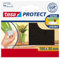 tesa UK Protect - Feltro autoadesivo antigraffio, 100 mm x 80 mm, colore: Marrone