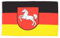 AZ FLAG - Flagge Niedersachsen - 150x90 cm - Niedersachsen Fahne 100% Polyester mit Messing-Ösen - 110g