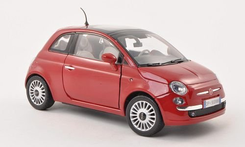 Fiat Nuova 500, rot, 0, Modellauto, Fertigmodell, Motormax 1:18