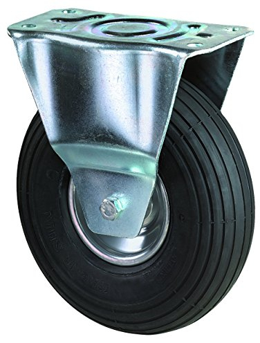 BS Rollen L410.C90.260 Transportrolle, Bockrolle, Ø 260 mm, Anschraubplatte, Luftrad, Radkörper Stahl