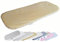 Baby Spannbettlaken für Matratze für Kinderwagen - Spannbetttuch für das Babywagens - 100% Baumwolle - 75-80 x 30-35cm - Made in EU - ÖkoTex - Stickereien Beige Linien