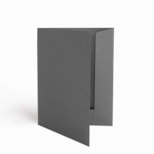 Werbegrün Präsentationsmappe A4 – 100 Stück Grau (Graphitgrau) | FSC® MIX 70% | Dokumentenmappe aus 320g/m² Pappe | Mit Visitenkartenschlitz | Made in Germany | Direkt vom Hersteller
