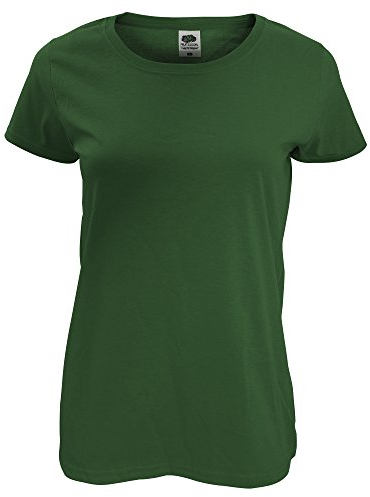 Fruit of the Loom Womens/Ladies Short Sleeve Lady-Fit Original T-Shirt (XS) (Bottle Green)