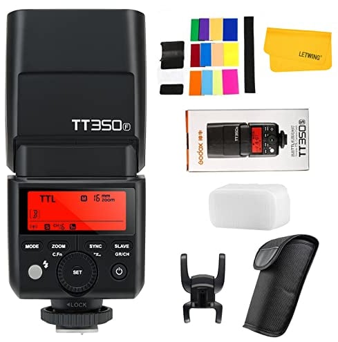 Godox TT350F TTL Flash pour Appareil Photo FUJIFILM, 2,4G Godox Flash Fuji HSS 1/8000s GN36, Externe Flash Speedlite Compatible pour Fuji Caméras