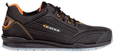 Cofra 78881-000.W39 CREGAN S3 SRC Sicherheitsschuhe, Schwarz/Orange, Größe 39