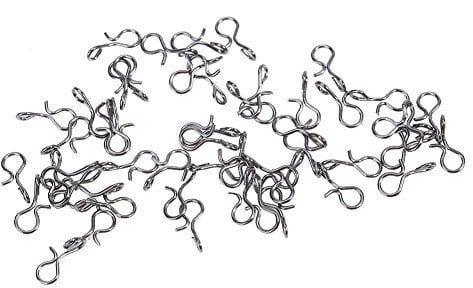 Fishing Snaps, 50 Pieces Black Stainless Steel Fly Hook Lure Snap Quick Change Fishing Snaps Fishing Accessories(M) Fish Hook