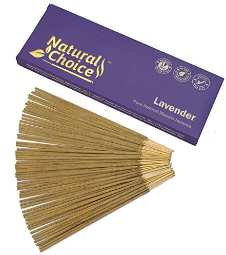 Natural Choice Incense Lavender Incense Sticks 100 Grams, Low Smoke Traditional Incense Sticks Made from Scratch, Never Dipped