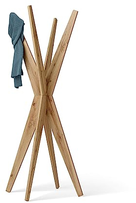 MOBILI FIVER, Emma, Kleiderständer, rustikale Eiche, Made In Italy