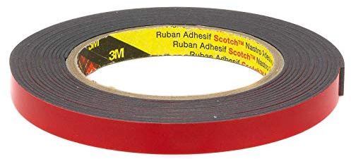 3M PT1500 Hochleistungsklebeband doppelseitiges Acrylic Plus Klebeband schwarz 4 Meter Länge 1,5mm Dicke 12mm x 4 Meter