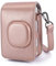 Phetium Schutztasche Kompatibel mit Instax Mini LiPlay hybrid Sofortbildkamera, Kameratasche mit Weichem PU Leder Material und Schulterriemen (Blush Gold)