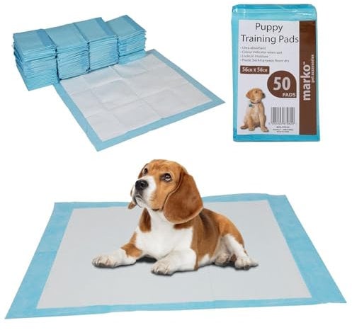marko Pet Accessories Puppy Training Pads Dog Extra Large Wee Floor Toilet Mats Cat Pee 56cm x 56cm (50PK)