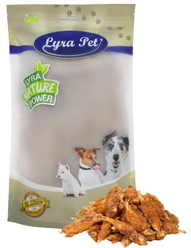 Lyra Pet® 5 kg Wrap mit Hühnerfleisch und Fisch | Geschmackvoller Kausnack | Belohnungs- und Trainingssnack | Proteinreiches Leckerli für alle Hunde | Fettarmes Hundefutter | Wiederverschließbar