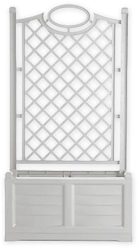 Bama Blumenkasten mit Schultern, Kakao, 80 x 42 x 150 cm + Blumentopf innen