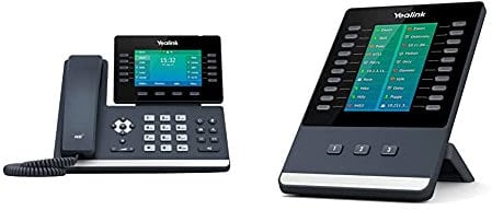 Yealink IP Telefon SIP-T54W VoIP-Telefon, schwarz & EXP50 Erweiterungsmodul schwarz