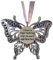 Alliwa Weihnachten Deko Weihnachtsbaumanhänger Schmetterling Familie Ornament Weihnachtsbaum Anhänger Weihnachtsbaumschmuck aus Metall Christbaumschmuck (C)