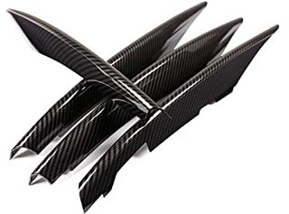 JKSM Auto Sport Grille Strisce di Luci per Fendinebbia Anteriori per Mercedes Classe A W177 V177 A180 A200 A220 A250 Griglie Anteriori (Color : Fibra di Carbonio)