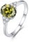 925 Sterling Silber Peridot Ringe für Damen, August Geburtsstein Ringe Oliver Ring Verlobungsring Hochzeitsring für Frauen Mädchen Größe 20