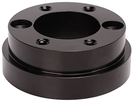 KIMISS Lenkradadapterplatte, 70 Mm Aluminiumlegierung 6-Loch-Lenkradnabenadapter für Logitech G25 G27 G29 G920 13 14 Zoll Lenkrad (Schwarz)