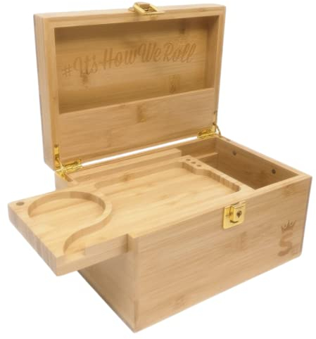 SMO T4X Deluxe Smokers Rolling Box - High Grade Lockable Storage - Supreme Station with Removable Roll Tray