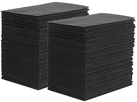 PLATEYTR 125 Stück Black Dental Lätzchen,Premium Einweg wasserdichte Tattoo Lätzchen, Tattoo Tischdecken Clean Pad Patienten Lätzchen Dental Servietten Tattoo Tablett Abdeckungen Mehrzweck(schwarz)