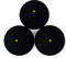 Juwaacoo Squashball, 3 Stück, Ein-Gelb-, niedrige Geschwindigkeit, für Sport, professionelle Spieler, Wettkampf, Squash