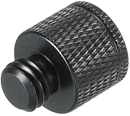 sourcing map Mic Stand Adapter M10 Female x 3/8-16 Male Camera Screw Thread Adapter for Microphone Tripod Stand Black