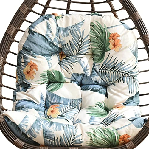 ZTGL Kissen für Hängesessel, mit Rückenlehne, Sitzkissen für Hängekorb, Bequem & Weich, Waschbares Gartenkissen, Indoor und Outdoor Dick Kissen für Hängestuhl,Beige b
