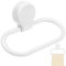 Alipis Anneau porte-serviettes mural en ABS blanc, autocollant, rectangulaire, pour salle de bain, cuisine, WC