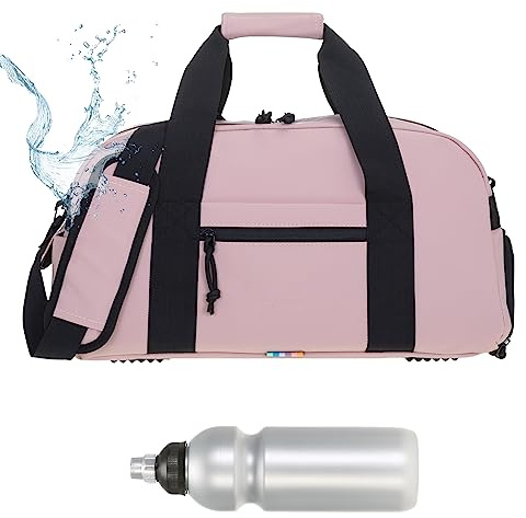Sporttasche Gym Bag 46 cm Hydro Elephant Plane Outdoor 12891 Dusty Pink +f | Fitness Kinder Damen Herren wasserabweisende Schuhfach Nassfach Reisetasche klein Handgepäck Freizeittasche + Trinkflasche